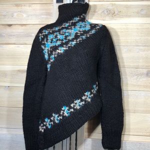 DKNY Asymmetrical Wool Sweater